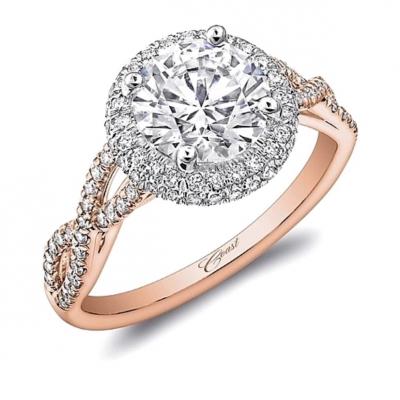 Coast Twist Shank Diamond Engagement Ring